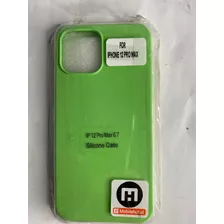 Carcasa Para iPhone 12 Pro Max Verde Silicona Mobilehut