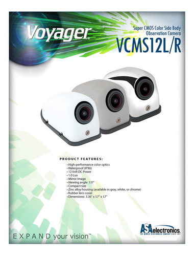 Voyager Vcms12lgpr Modelo Vcms12l Super Cmos Cmara Lateral D Foto 2