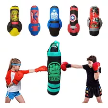 Juego Box Niños Bolsa Rellena Y Guantines Infantil Boxeo P