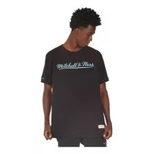 Camiseta Masculina Mitchell & Ness Estampada Branding Preta