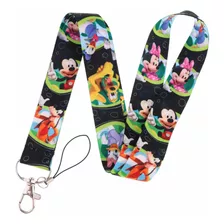 Lanyard Mickey Mouse De Disney Porta Llaves O Tarjeta Nuevo