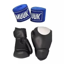 Kit Boxeo Guantes Y Vendas Muuk. 