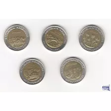 Argentina Set X5 Monedas Bimetálicas Bicentenario 2010 