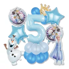 Globo Digital Metálico Elsa Olaf Frozen Cumpleaño Fiesta