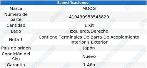 Varilla Lateral Izq/der Moog Frontier L4 2.4l 98 Al 04 Foto 3