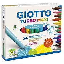 Estuche 24 Rotuladores Giotto Turbo Maxi Superlavables