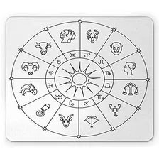 Pad Mouse - Ambesonne Astrology Mouse Pad, Sketchy Zodiacal 
