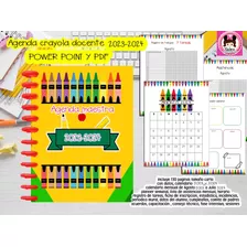 Agenda Docente Maestra 2023-2024 Crayolas Kit Imprimible