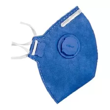 Máscara Respirador Pff2 N95 C/ Válvula Tayco Azul 50 Peças. Cor Azul-turquesa