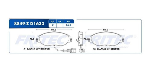 Kit Balatas Delanteras Ceramic Vw Golf R Base 2.0l 2019 Foto 4