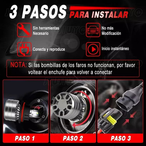 Kit De Faros Led 9007 40000lm Para Dodge Alta/baja Canbus Foto 9