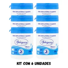 Kit Com 6 Potes De Cera Depilatória Menta 500gr