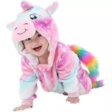 Macacão Bebê Pijama Unicornio Roupa Infantil Inverno