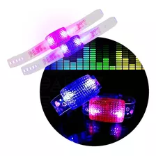 Pulsera Audioritmica Luminosa Led X 10 - Prende Con Música