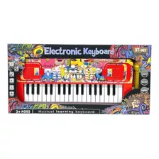 Teclado Musical Con Micrófono Luz Y Sonido 43cm