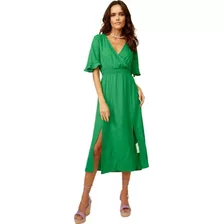 Vestido Midi Largo Juvenil Lino Mujer Holly Land 1126528