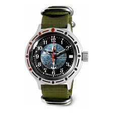 Reloj Hombre Vostok 420831-gn-b Automático Pulso Verde En