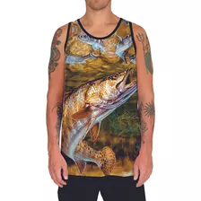 Camiseta Regata Animal Peixe Tucunaré Lago Rio Fish 9