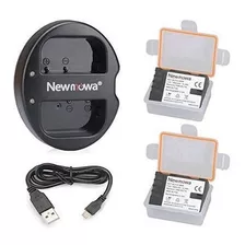 Bateria Newmowa Dmw-blf19 (paquete De 2) Y Cargador Usb Dual