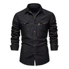 Camisa De Vaquero Casual Para Hombres