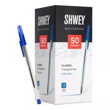 Lapiceras Biromes Boligrafos Shwey Tipo Bic Caja X50 Azul