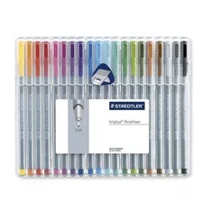 Staedtler Caneta Super Fina Triplus Fineliner 20 Cores