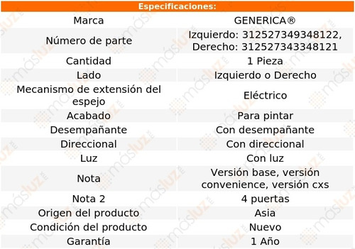 Espejo Elect P/pintar C/desemp C/direcc C/luz Lacrosse 10/11 Foto 2