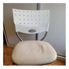 Silla Giratoria Blanca Con Ruedita