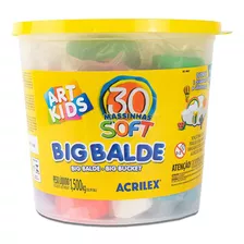 Kit 30 Massinhas De Modelar Art Kids Big Balde 1,5kg Acrilex
