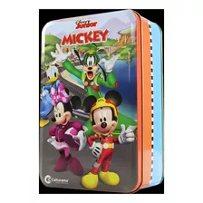 Livro Lata Divertida Disney Mickey Sobre Rodas