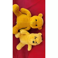 Kit 2 Osos Peluches Amarillos Grandes De Ocasión 45cm Y 30