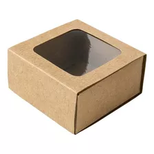 Caixa Gaveta Com Visor Nº1 (8cm X 8cm X 4cm) Kraft 10 Un