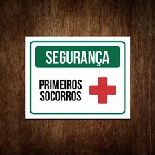 Placa Sinalização Segurança Primeiro Socorros 27x35