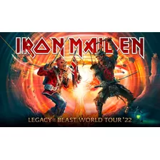 Bandeira Legacy Of Beast Tour 2022 Br Iron Maiden 1x1,45m 