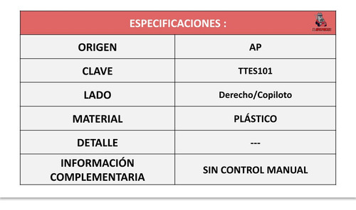 Espejo Malibu 1997-1998-1999-00-2001-2002-2003 Derecho Fijo Foto 5