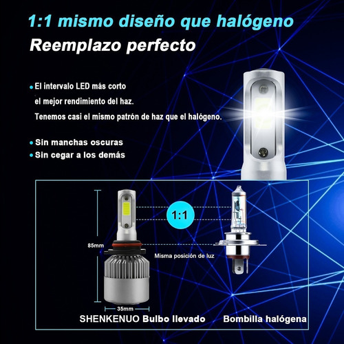 Kit Focos Led For Chevrolet Luz Alta Y Baja 8000lm 6000k Foto 5