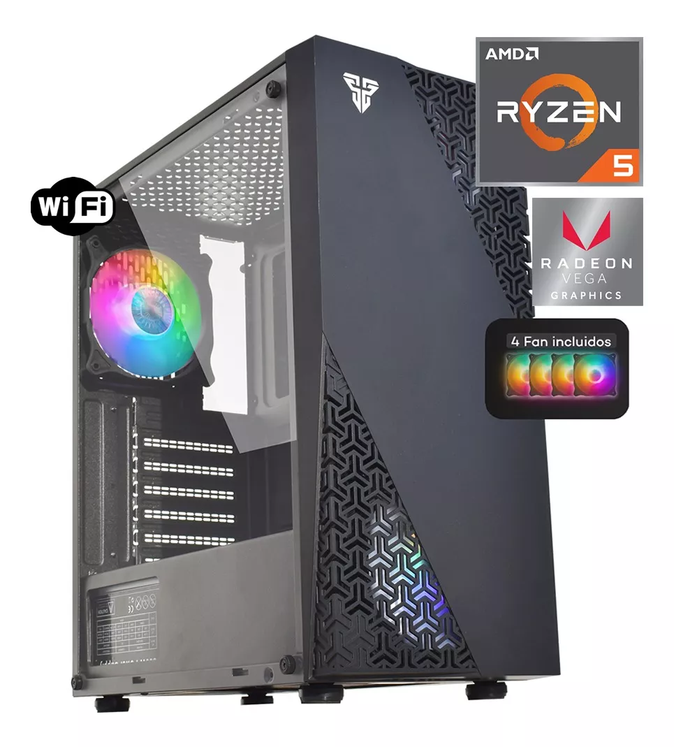 Pc Gamer Ryzen 5 16g Ram 480g Video Vega7 1900mh Wifi Win10