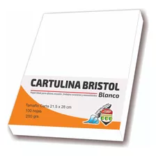 Cartulina Bristol - Blanco Tamaño Carta 200 Grs. 100 Pz.