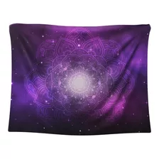 Tapeçaria Parede Quadro Mandala Galaxia Retro Cosmo Geometry