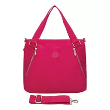 Bolsa Feminina Grande Nylon Alca Transversal Vvt 2520 Cor Rosa