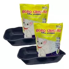 Kit2 Sílicas Finas Para Gato E 2bandejas, 2pás E 4comedouros