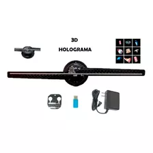 Projetor Display Holograma 3d Led Ventilador Holográfico Cor Preto 110v/220v