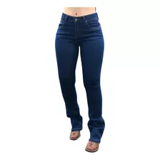 Calça Country Feminina Cós Alto Com Detalhe Bordado Lycra