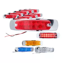 10 Plafon 12 Led Lateral Tipo Peter Fijo Y Estrobo Metalicof