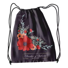 Morral Personalizada Flores Para Eventos 40x30 Cms