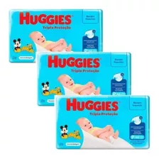 Fralda Huggies Tripla Proteção Fraldas P Kit Com 3 Unidade