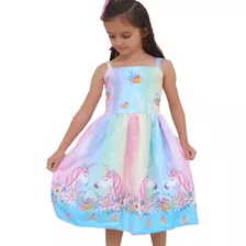 Vestido Temático Infantil Festa Temas Diversos+ Brinde Tiara