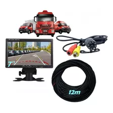 Tela Automotiva Monitor 6 + Câmera De Ré Para Caminhão Van