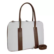 Bolsa Para Notebook Feminina Executiva Grande 14 E 15.6 Cor Branco Indiana