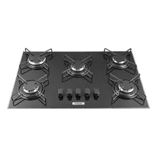 Cooktop A Gas 5 Bocas Stelar Preto Bivolt Automatico 110v/220v